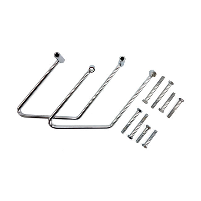 Saddlebag support kit. Chrome — 00-05 FXST; 00-17 FLST (Excl. FXSTC/D; 07-17 FLSTF; 12-15 FLS) (NU)