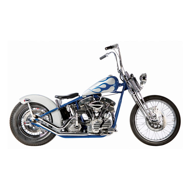 Paughco, Upswept head pipes - Gooseneck. over Transmission — 70-84 Shovel with rigid frame (NU)