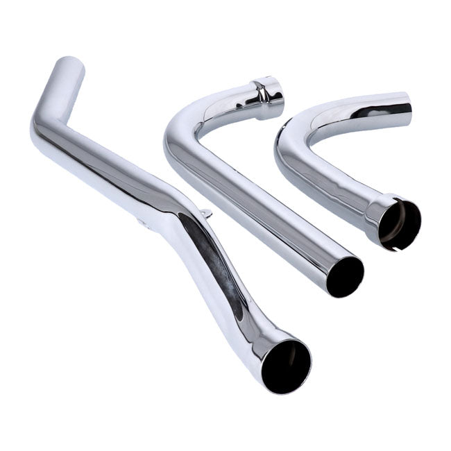Paughco, Upswept head pipes. S-pipe - around oil tank — 48-64 Panhead with rigid frame (NU)