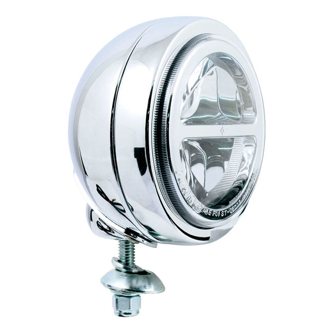 4-1/2" FL style LED spotlight. fog light (wide beam). Chrome