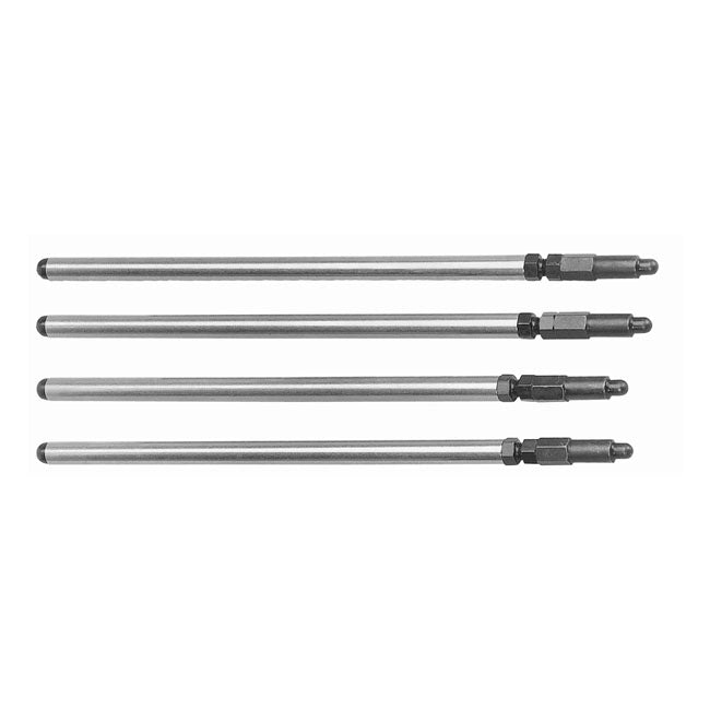 S&S, adj. chromoly pushrod set. Shovel hydraulic — 66-84 Shovelhead with stock hydraulic lifters (NU)