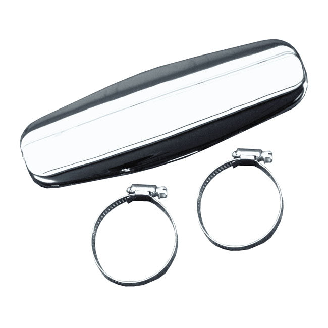 Paughco, Straight Heatshield / boot guard. 14". Chrome