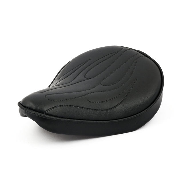 Fitzz, custom solo seat. Black flame. Small. 6cm thick