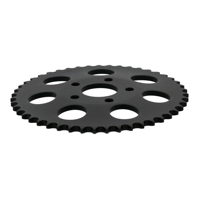 Rear sprocket, black. 47t — 73-85 4-speed Big Twin; 79-81 XL Sportster (NU)
