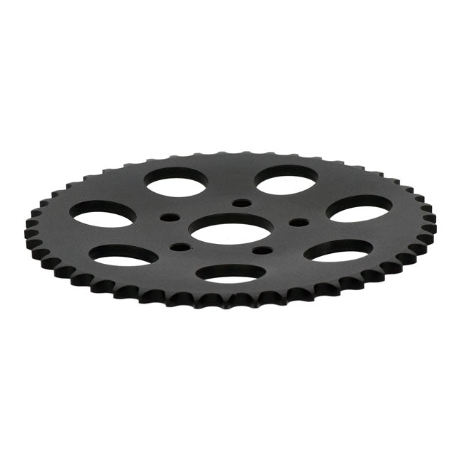 Rear sprocket, black. 47t — 73-85 4-speed Big Twin; 79-81 XL Sportster (NU)