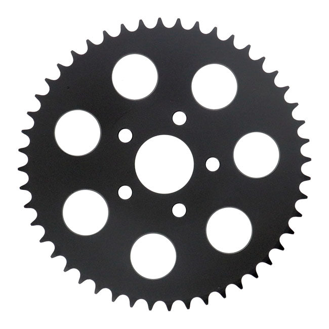 Rear sprocket, black. 48t — 73-85 4-speed Big Twin; 79-81 XL Sportster