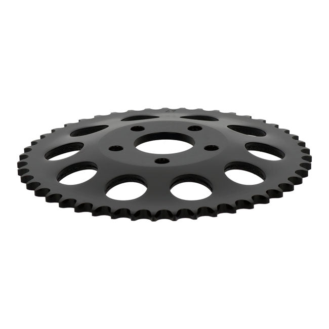 Rear sprocket, black. 47t — 82-85 FXR; 73-99 style offset chop (NU)