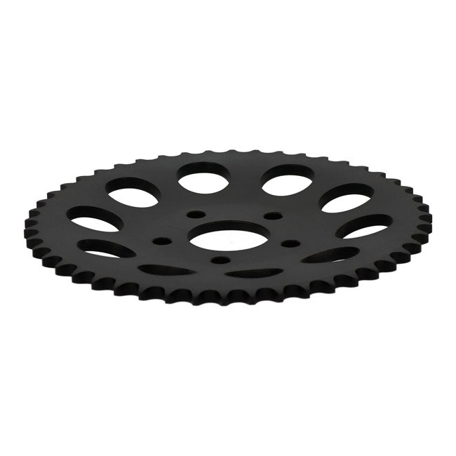 Rear sprocket, black. 48t — 82-85 FXR; 73-99 style offset chop (NU)