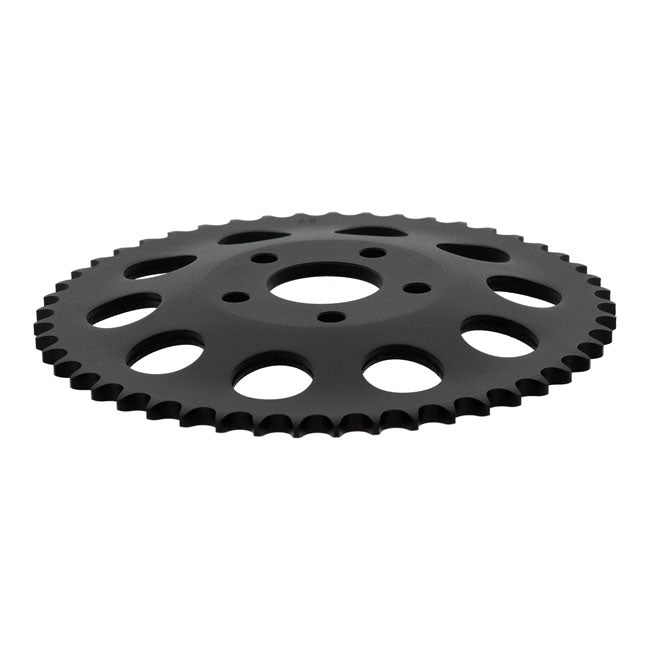 Rear sprocket, black. 49t — 82-85 FXR; 73-99 style offset chop (NU)