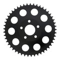Rear sprocket, black. 49t — 82-85 FXR; 73-99 style offset chop (NU)