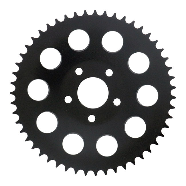 Rear sprocket, black. 51t — 82-85 FXR; 73-99 style offset chop (NU)