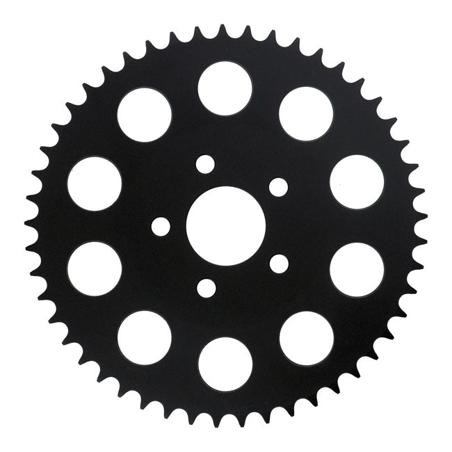 Rear sprocket, black. 49t — 82-85 XL Sportster (NU)