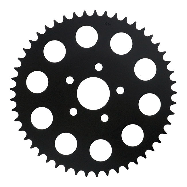 Rear sprocket, black. 49t — 82-85 XL Sportster (NU)
