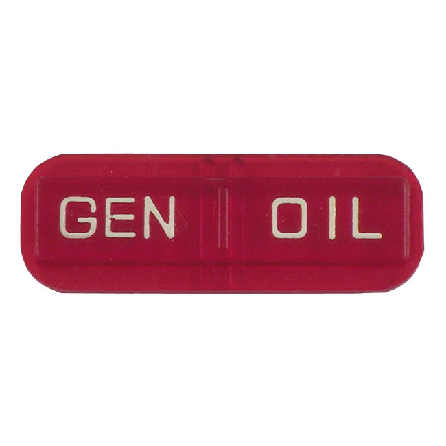 Replacement lens for 2-light (47-61 style) dash. Red