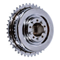 45" Flathead rear brake drum & sprocket. Chrome