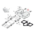 Rocker shaft end nut set, black plastic inserts