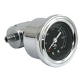 Oil pressure gauge kit rocker box, 0-60 PSI. Chrome — 66-70 Big Twin; 57-70 XL Sportster (NU)