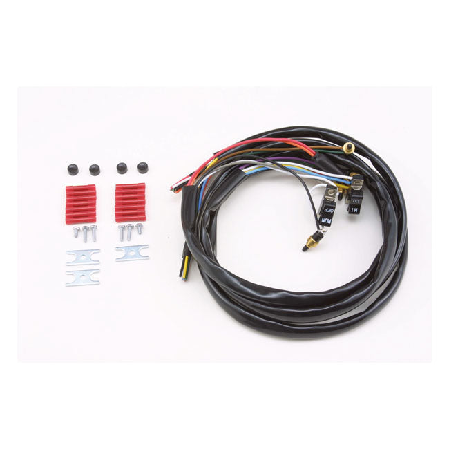 Handlebar wire & switch kit. Black switches — 72-81 Big Twin; 73-81 XL Sportster (NU)