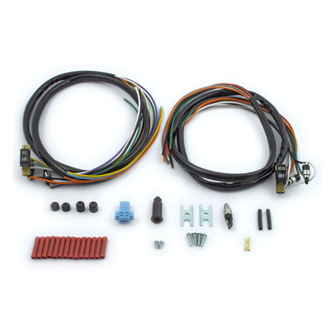 Handlebar wire & switch kit. Black switches — 72-81 Big Twin; 73-81 XL Sportster (NU)