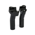 Forged aluminum risers pullback, 4-1/2" rise. Black