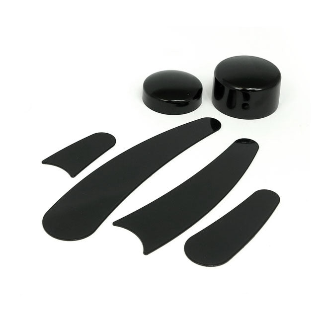 Frame inserts rear & swingarm pivot bolt covers — 00-07 FLSTF; FLSTN; FXSTD (excl. FXSTDSE)