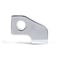 Custom headlamp mount block. angled. Chrome