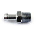 Oil line fitting, straight. 1/8 NPT to 3/16". Chrome