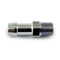 Oil line fitting, straight. 1/8 NPT to 5/16". chrome