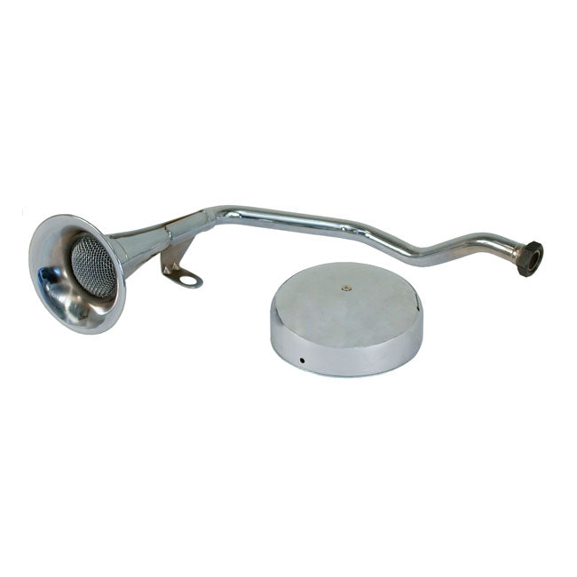 Early style trumpet horn kit. 12-volt. Chrome