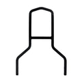 Sissybar upright 11", black — 904804