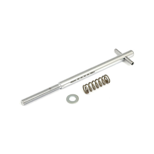 Idle screw, extended length. hand adjustable