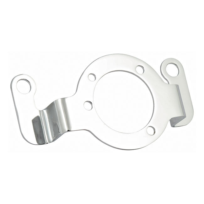 Air cleaner adapter bracket. Chrome — 90-17 Evo Big Twin and Twin Cam with CV or Delphi inj. (Excl. e-throttle) (NU)