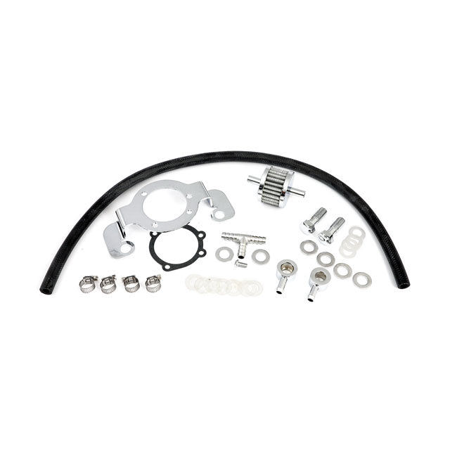 Air cleaner adapter bracket kit. Chrome — 07-22 XL Sportster