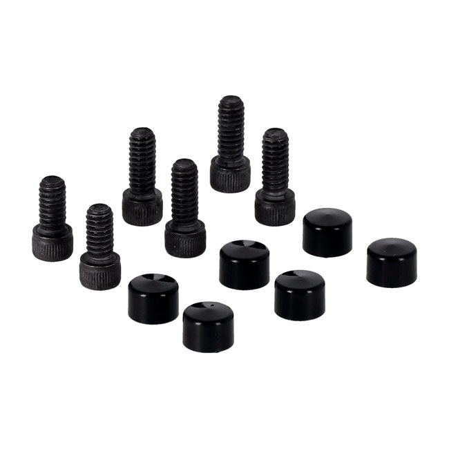 Smoothtopps, push-on bolt & cover kit. Black — 86-03 XL Sportster (NU)