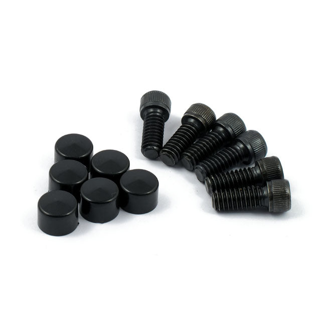 Smoothtopps, push-on bolt & cover kit. Black — 04-22 XL Sportster (NU)