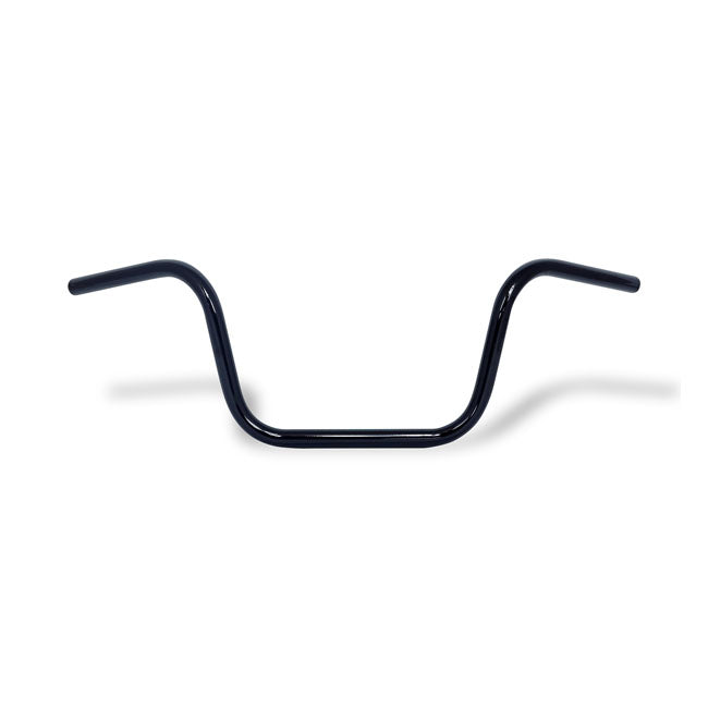 Apehanger handlebar, 10" rise, 1" black — Pre-81 H-D with 1" I.D. risers