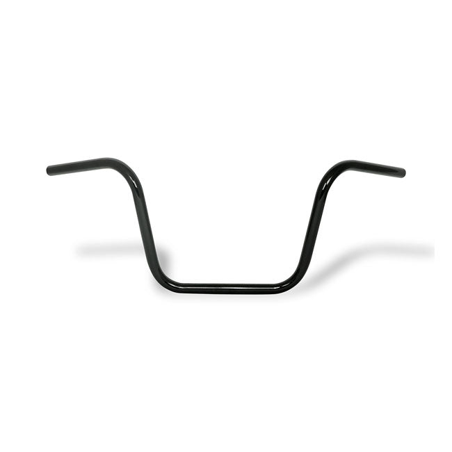 Apehanger handlebar, 12" rise, 1" black — Pre-81 H-D with 1" I.D. risers