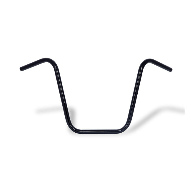Apehanger handlebar, 16" rise, 1" black — Pre-81 H-D with 1" I.D. risers