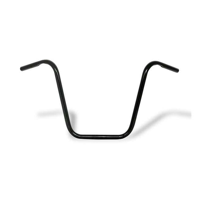 Apehanger handlebar, 16" rise, 1" black — 82-22 H-D (Excl. 08-22 e-throttle) with 1" I.D. risers (NU)