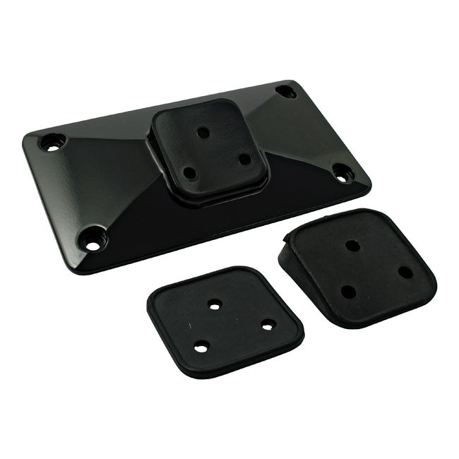 License plate bracket, pyramid. Black