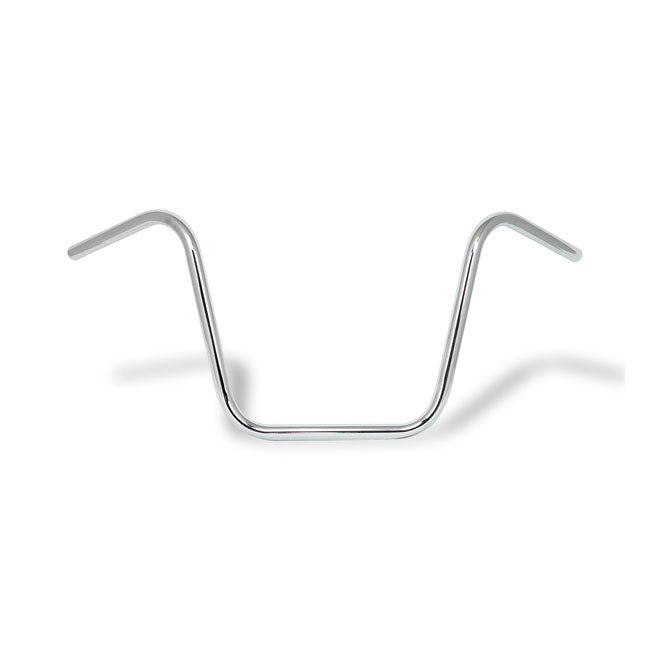 Apehanger handlebar, 14" rise, 1" chrome — Pre-81 H-D with 1" I.D. risers