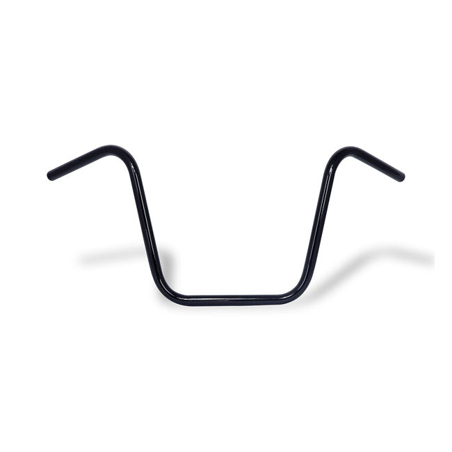 Apehanger handlebar, 14" rise, 1" black — Pre-81 H-D with 1" I.D. risers