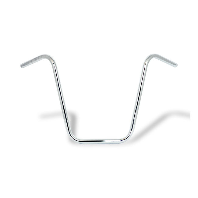 Apehanger handlebar, 18" rise, 1" chrome — Pre-81 H-D with 1" I.D. risers