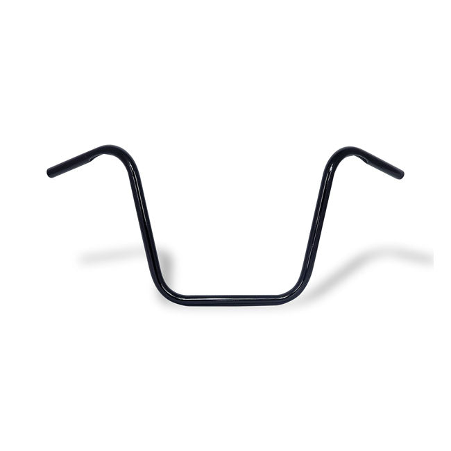 Apehanger handlebar, 14" rise, 1" black — 82-22 H-D (Excl. 08-22 e-throttle) with 1" I.D. risers (NU)