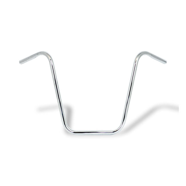 Apehanger handlebar, 18" rise, 1" chrome — 82-22 H-D (Excl. 08-22 e-throttle) with 1" I.D. risers (NU)