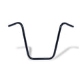 Apehanger handlebar, 18" rise, 1" black — 82-22 H-D (Excl. 08-22 e-throttle) with 1" I.D. risers (NU)
