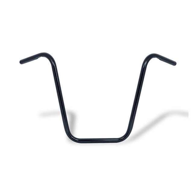 Apehanger handlebar, 18" rise, 1" black — 82-22 H-D (Excl. 08-22 e-throttle) with 1" I.D. risers (NU)