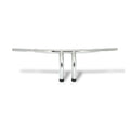 Fat 1-1/4" tiller bar, 8" rise, chrome