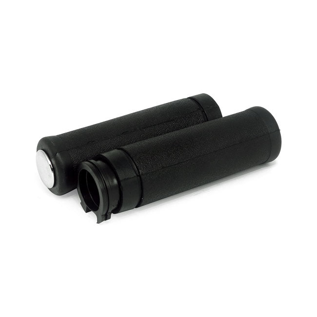 OEM style grip set with throttle sleeve. Black — 74-80 XL Sportster; FL; FX with single throttle cable (NU)