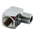 Adapter oil line fitting, 90 degrees. 1/4" NPT. Chrome — 905376